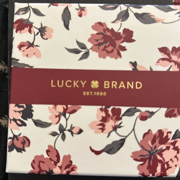 Lucky Brand earrings. Dangle 3 stones.  Like new with box.  Worn once. - Picture 4 of 4